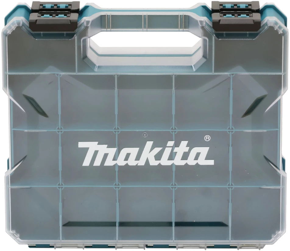 Makita Dvipusis plastikinis priedų dėklas su 24 nuimamais skirtukais E-26870