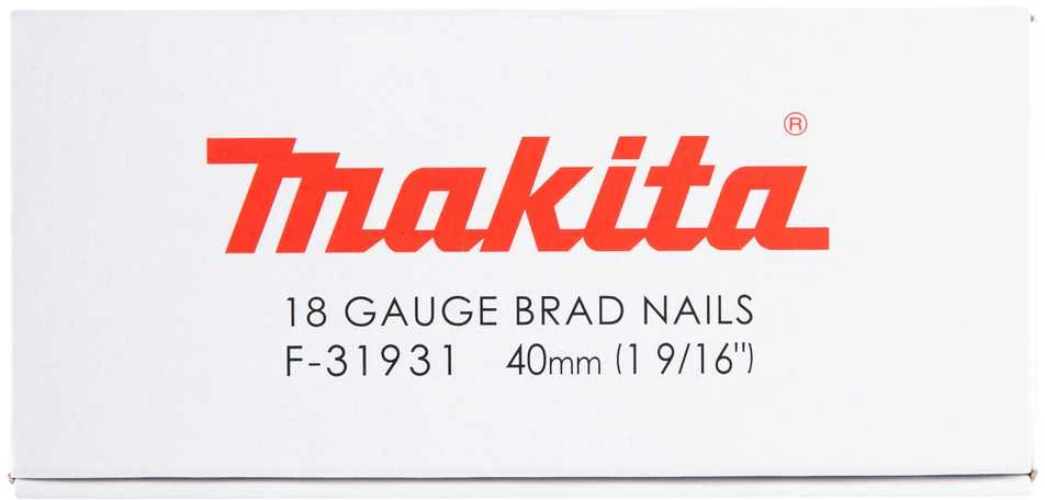 Makita smeigės 1,2x40mm, 18ga, 5000 vnt. F-31931