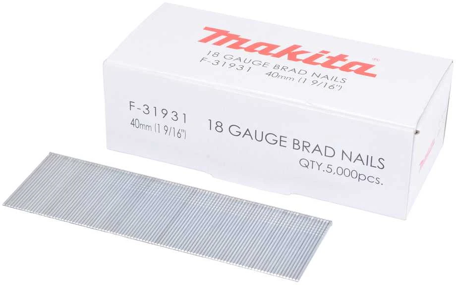 Makita smeigės 1,2x40mm, 18ga, 5000 vnt. F-31931