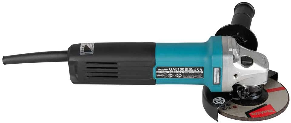 Makita Elektrinis kampinis šlifuoklis GA5100 851 W • 125 mm • 2 800 - 11 000 min⁻¹