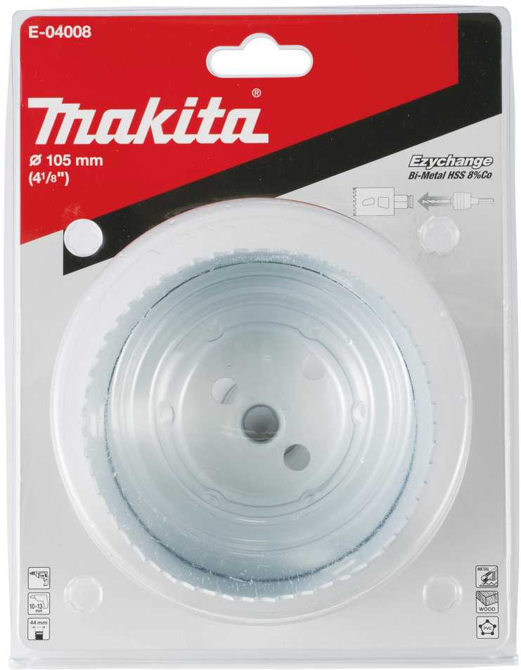Makita EZYCHANGE Bi-Metal gręžimo karūna 105mm E-04008 BiM • 105 mm • Ezychange