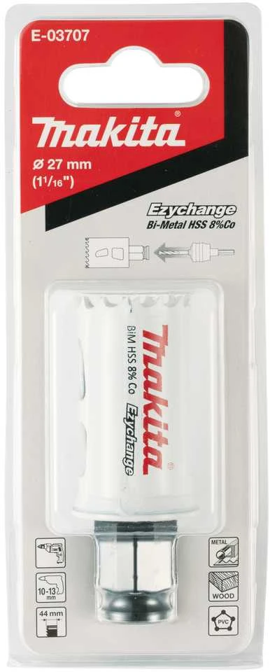 Makita EZYCHANGE Bi-Metal gręžimo karūna 27mm E-03707 BiM • 27 mm • Ezychange