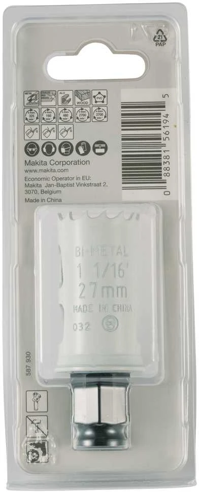 Makita EZYCHANGE Bi-Metal gręžimo karūna 27mm E-03707 BiM • 27 mm • Ezychange
