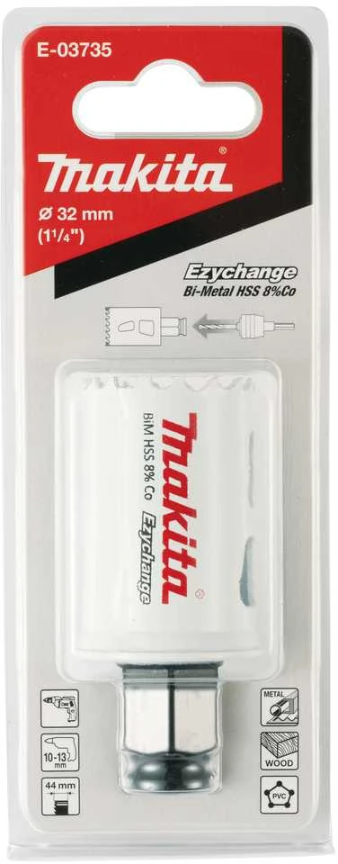 Makita EZYCHANGE Bi-Metal gręžimo karūna 32mm E-03735 BiM • 32 mm • Ezychange
