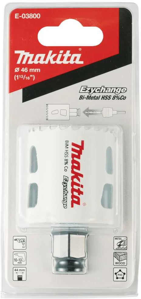 Makita EZYCHANGE Bi-Metal gręžimo karūna 46mm E-03800 BiM • 46 mm • Ezychange