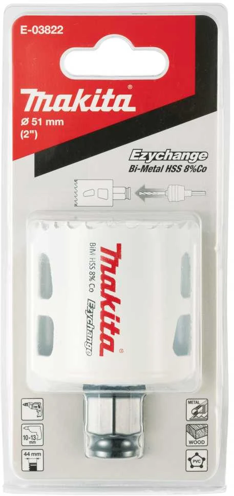 Makita EZYCHANGE Bi-Metal gręžimo karūna 51mm E-03822 BiM • 51 mm • Ezychange