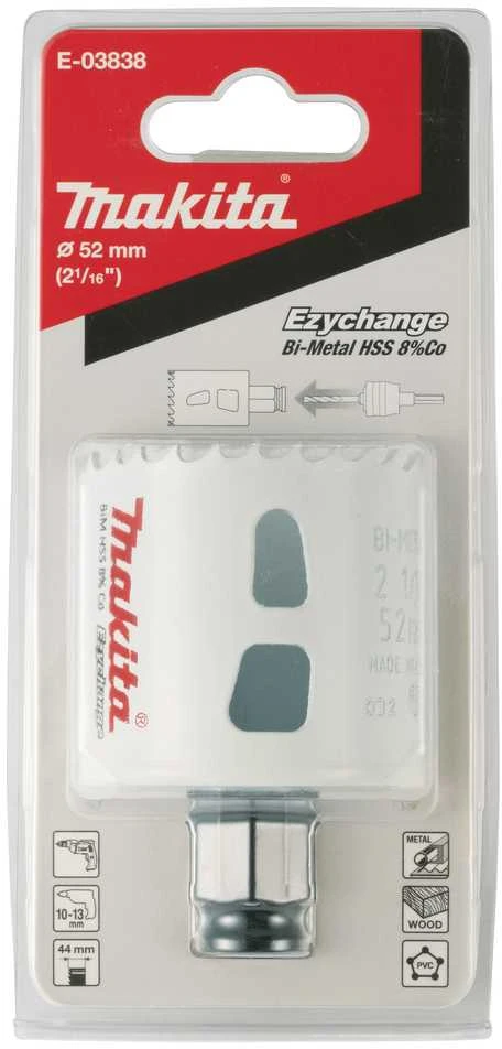 Makita EZYCHANGE Bi-Metal gręžimo karūna 52mm E-03838 BiM • 52 mm • Ezychange