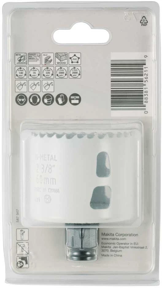 Makita EZYCHANGE Bi-Metal gręžimo karūna 60mm E-03872 BiM • 60 mm • Ezychange