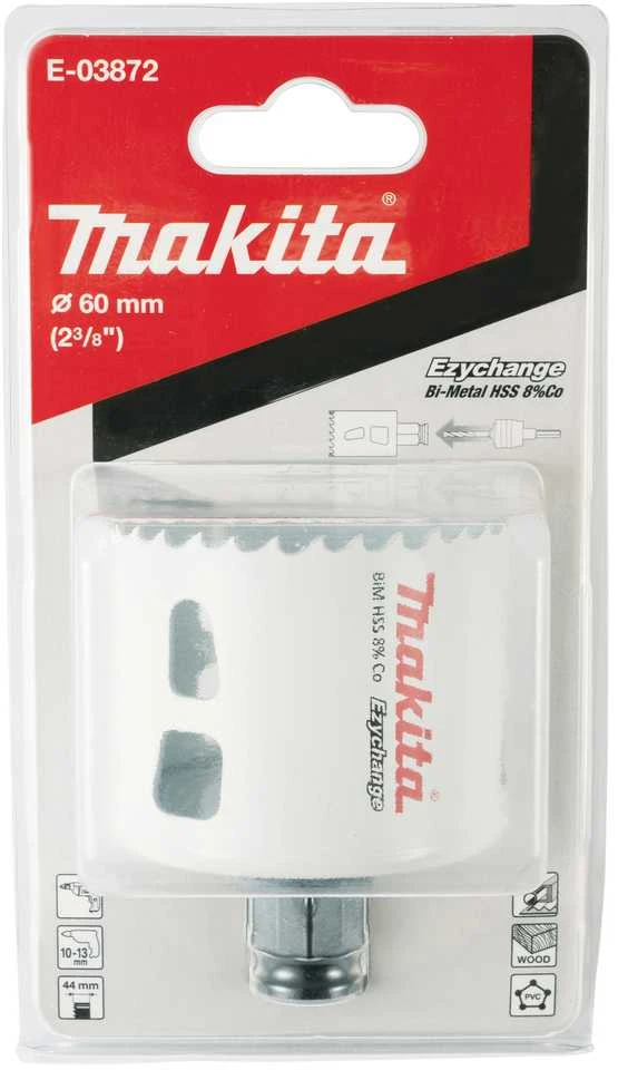 Makita EZYCHANGE Bi-Metal gręžimo karūna 60mm E-03872 BiM • 60 mm • Ezychange