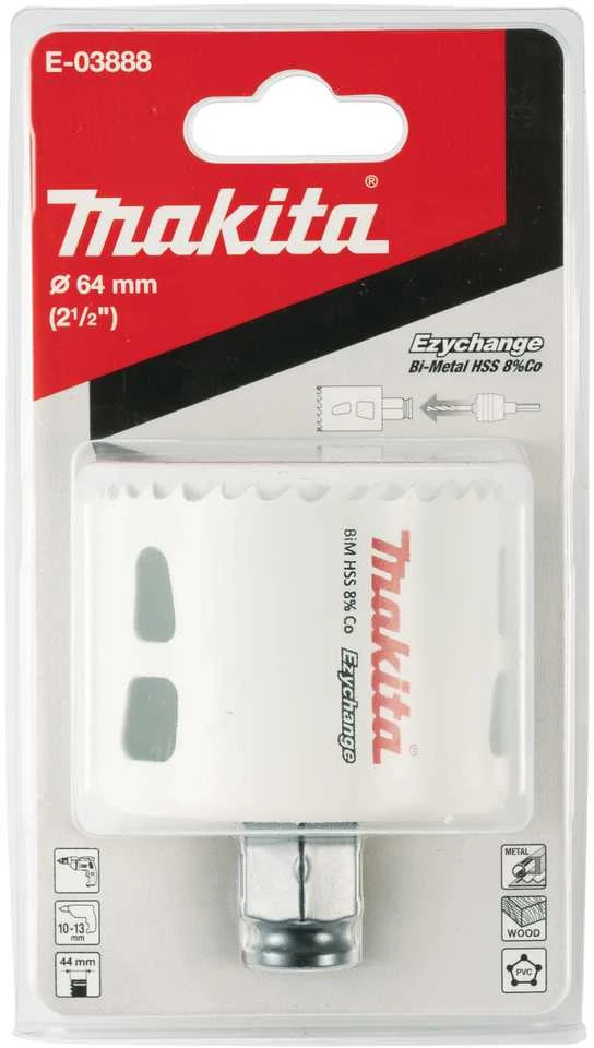 Makita EZYCHANGE Bi-Metal gręžimo karūna 64mm E-03888 BiM • 64 mm • Ezychange