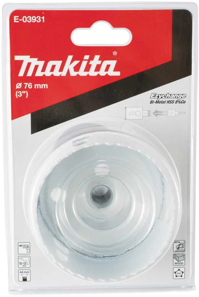 Makita EZYCHANGE Bi-Metal gręžimo karūna 76mm E-03931 BiM • 76 mm • Ezychange