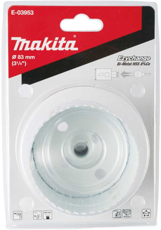 Makita EZYCHANGE Bi-Metal gręžimo karūna 83mm E-03953 BiM • 83 mm • Ezychange