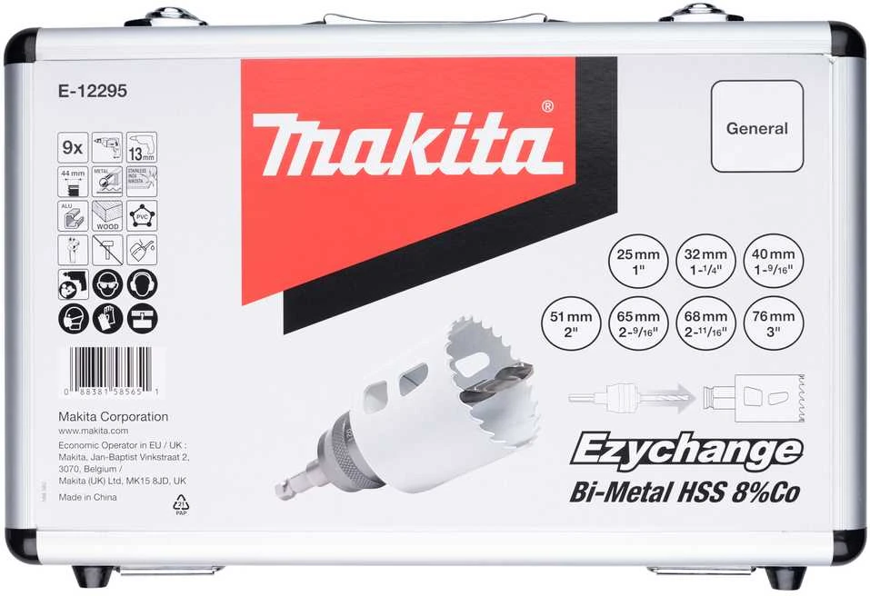 Grąžtas Makita EZYCHANGE BI-METALL 7 dydžių karūnų rinkinys (25,32,40,51,65,68,76 mm) E-12295