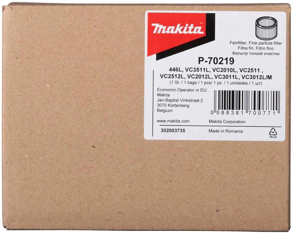 Makita Filtras (PET) VC2012L, VC2512L, VC3011L, VC3012, 446 P-70219