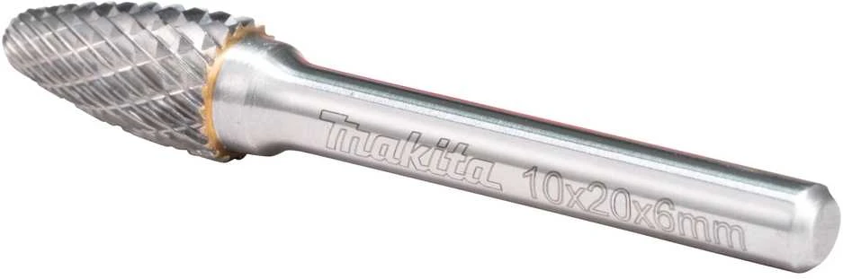 Makita Freza tiesiniam šlifuokliui, kotelis 6 mm, forma SA 10x20 mm B-52788 metalui, nerūd. plienui.
