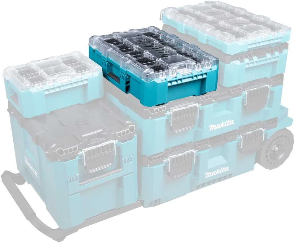 Makita Gili vidutinio dydžio smulkių priedų dėžė P-91045 18,4 L, 387 × 562 × 163 mm