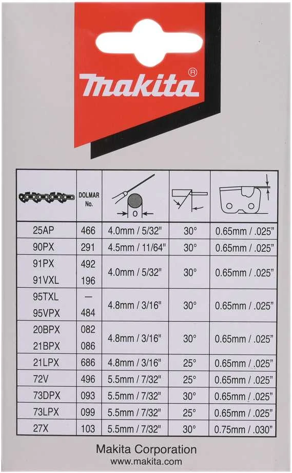 Makita Grandinės CC 35cm/14", 3/8", 1,3mm, 52H 191H11-5