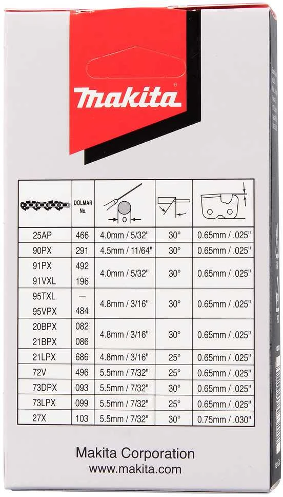 Makita Grandinės FC 21LPX 45cm/18" ,0,325", 1,5mm, 72H 191H36-9