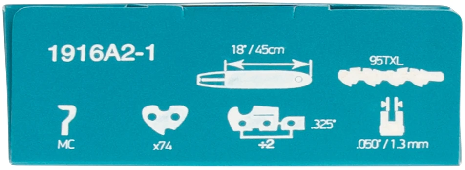 Makita Grandinės MC 45cm/18" , 0,325", 1,3mm, 74H 1916A2-1