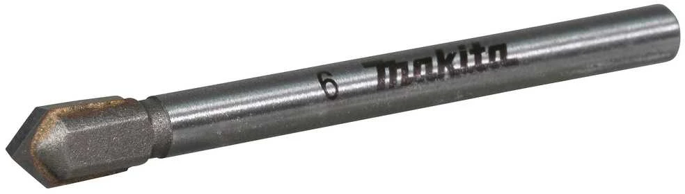 Makita Grąžtas stiklui, 6x58mm, su tiesiu apvaliu koteliu. D-78433