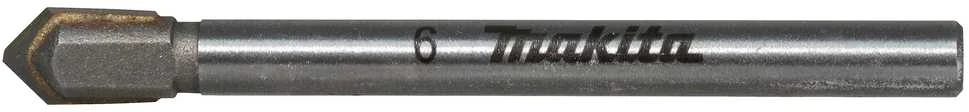 Makita Grąžtas stiklui, 6x58mm, su tiesiu apvaliu koteliu. D-78433