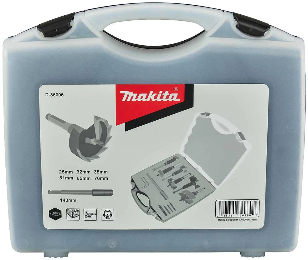 Makita Grąžtų-frezų komplektas (25,32,38,51,65,76) D-36005