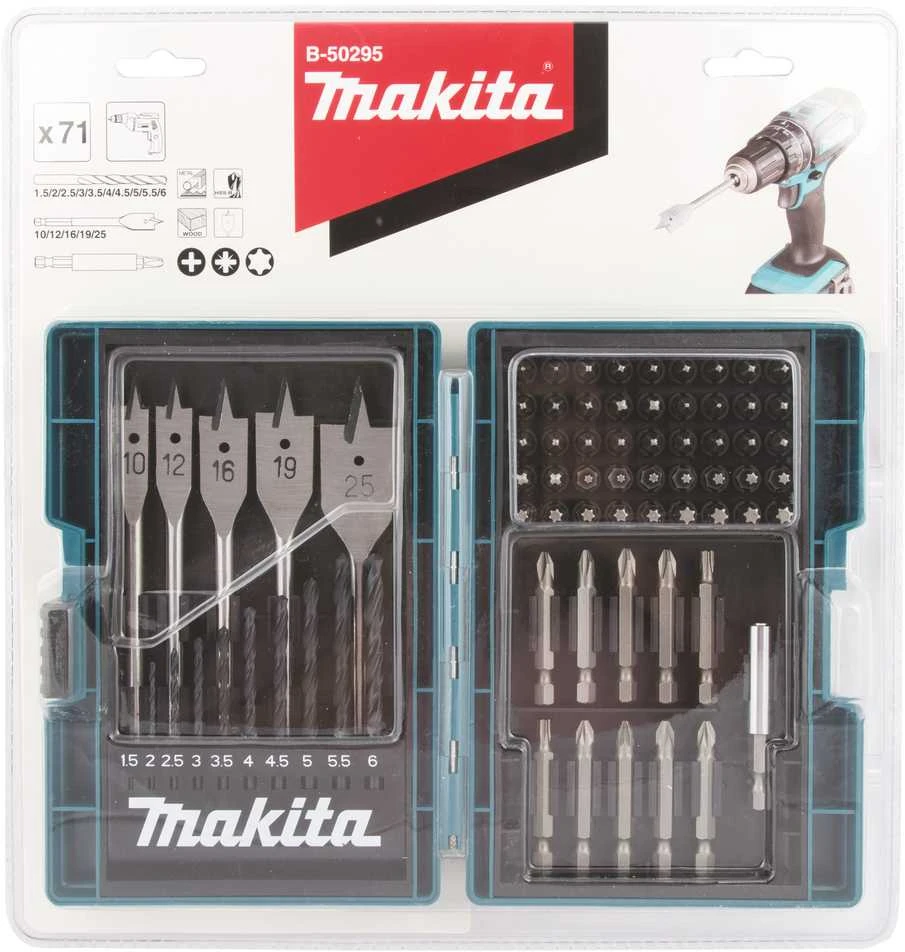 Makita Grąžtų ir sukimo antgalių rinkinys 71 dalies. B-50295
