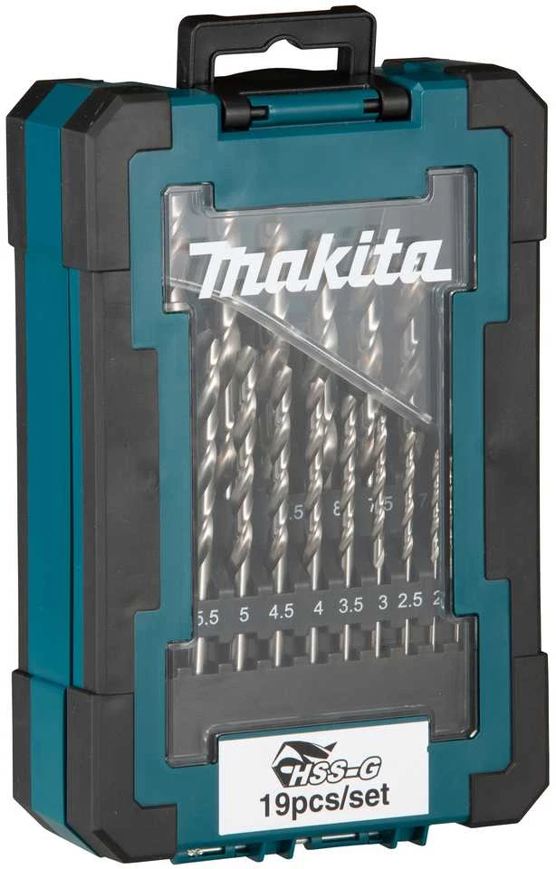 Grąžtas Makita Grąžtų komplektas 19 vnt. (1-10mm) metalui HSS-G D-67549
