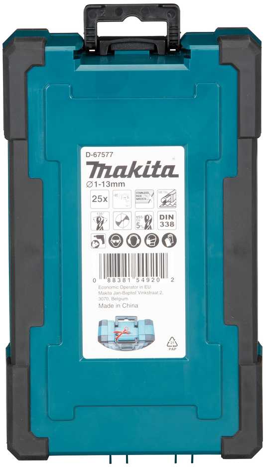 Grąžtas Makita Grąžtų komplektas 25 gvnt. (1-13mm) HSS-Co 5% D-67577