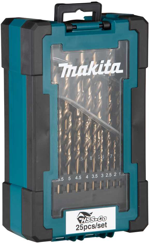 Grąžtas Makita Grąžtų komplektas 25 gvnt. (1-13mm) HSS-Co 5% D-67577