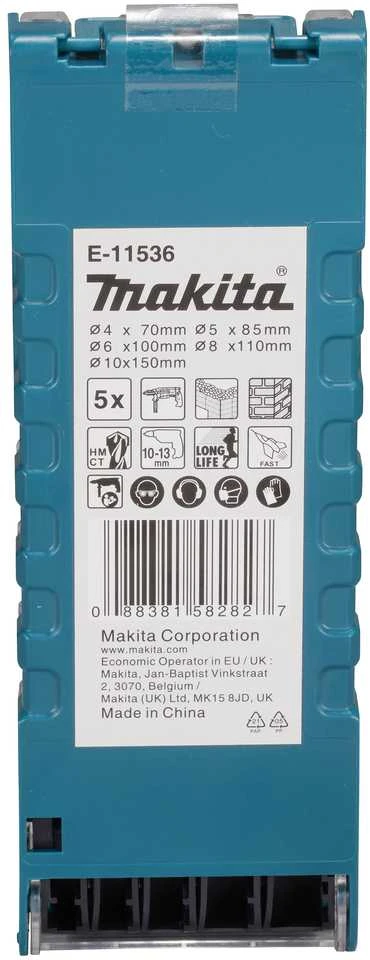 Grąžtas Makita Grąžtų mūrui komplektas 5vnt E-11536