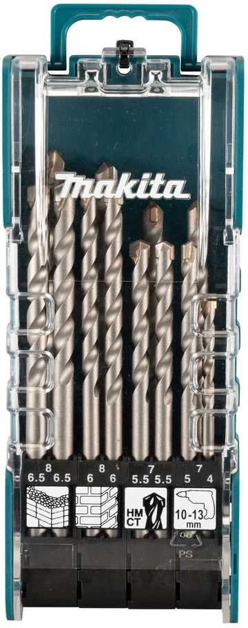 Grąžtas Makita Grąžtų mūrui rinkinys 12 vnt (4, 5, 5,5, 6, 6,5, 7, 8 mm) D-73483