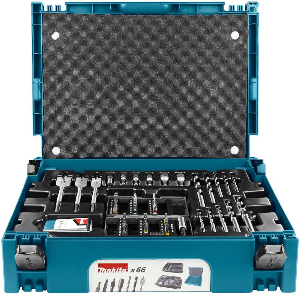 Makita Grąžtų / sukimo antgalių rinkinys B-43044 66 vnt. • magnetinis laikiklis