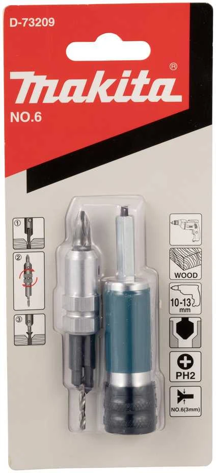 Makita Dvigubas priedas su įgilinamuoju grąžtu ir PH2 sukimo antgaliu M3 D-73209