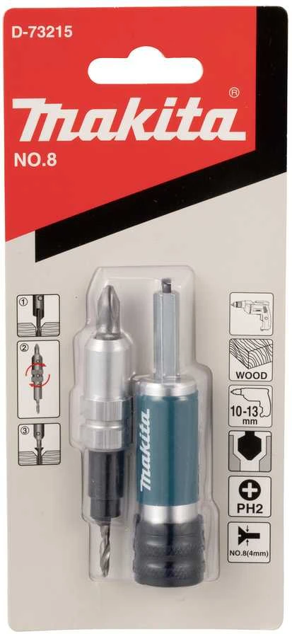 Makita Dvigubas priedas su įgilinamuoju grąžtu ir PH2 sukimo antgaliu M4 D-73215