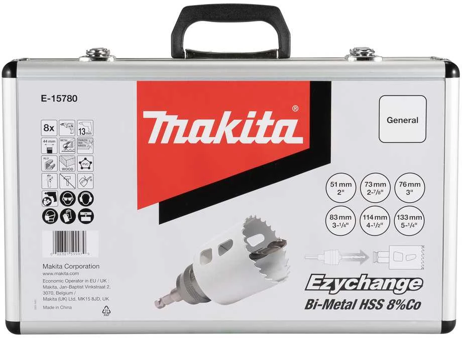 Makita Gręžimo karūnų rinkinys EZYCHANGE, BIM (51, 73, 76, 83, 114, 133 mm) E-15780