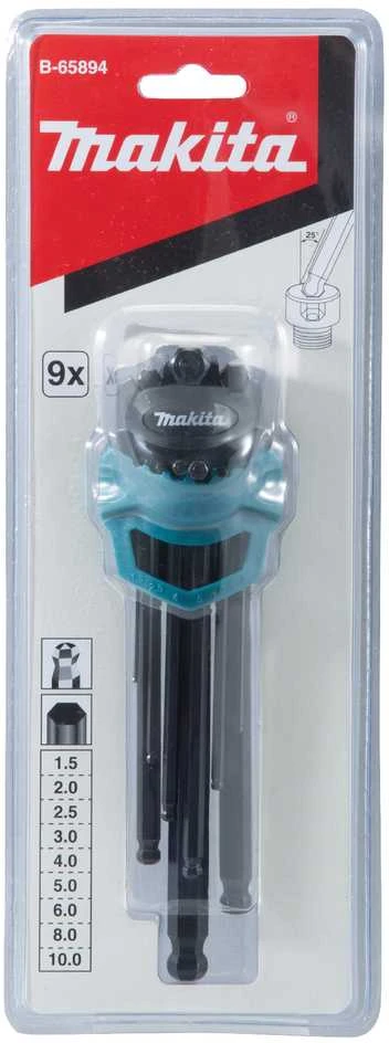 Makita Hex raktas veržliaraktis 9vnt. 1.5-10mm B-65894