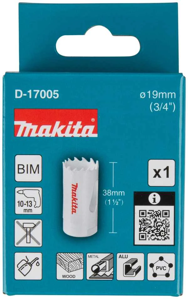 Makita HSS Bi-Metal grežimo karuna 19mm D-17005
