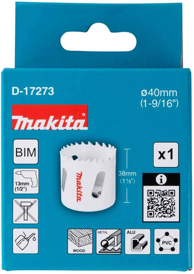 Makita HSS Bi-Metal grežimo karuna 40mm D-17273
