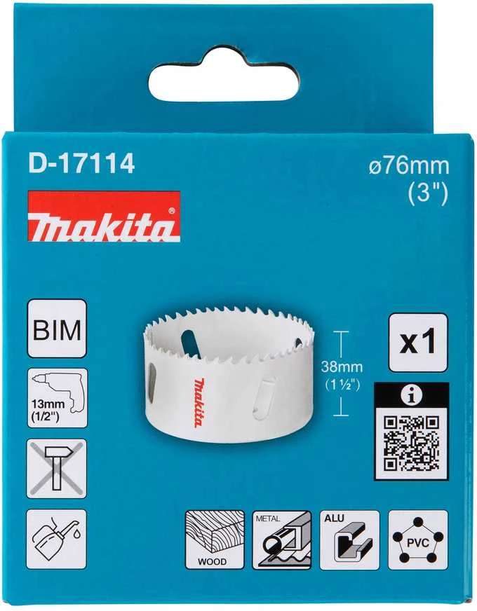 Makita HSS Bi-Metal grežimo karuna 76mm D-17114