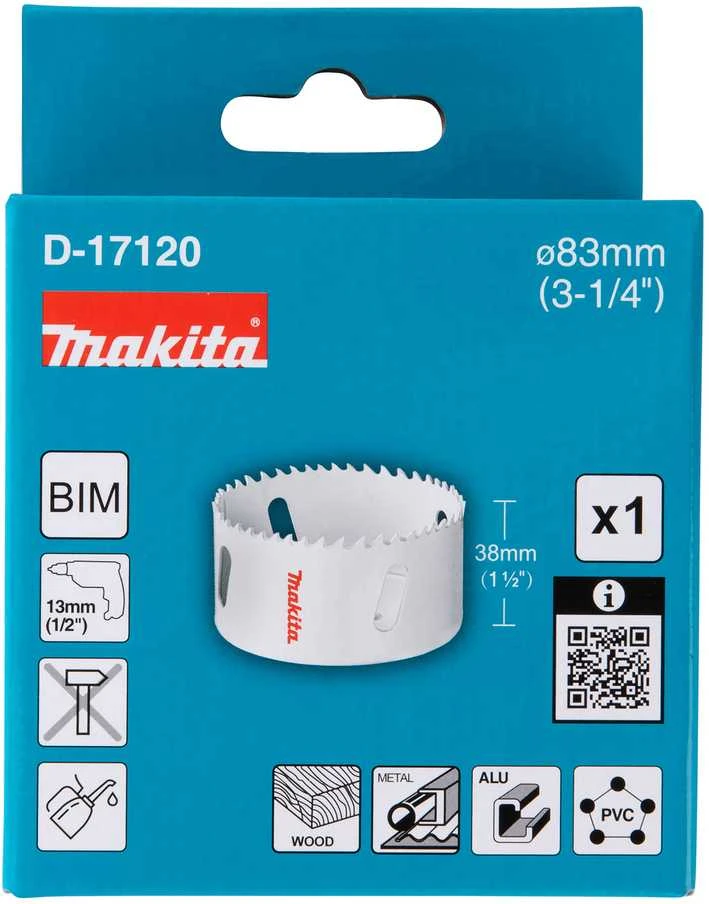 Makita HSS Bi-Metal grežimo karuna 83mm D-17120