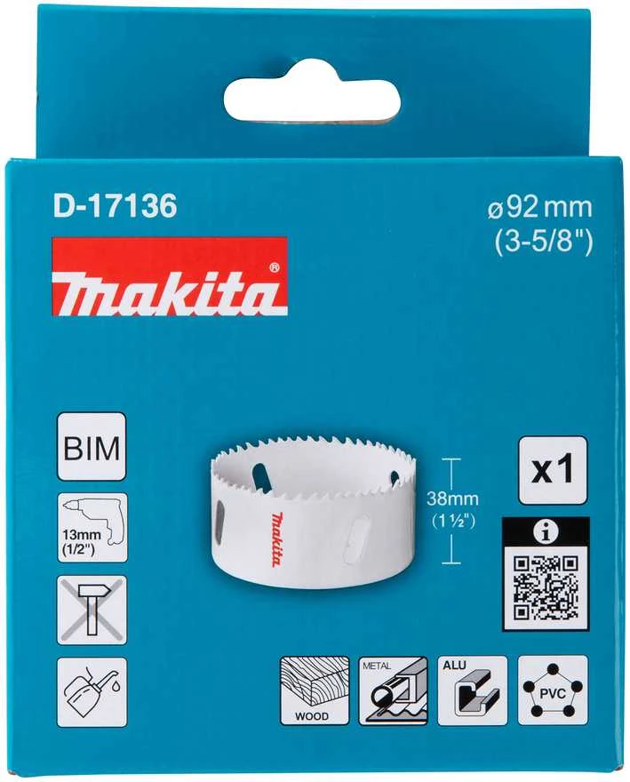 Makita HSS Bi-Metal grežimo karuna 92mm D-17136