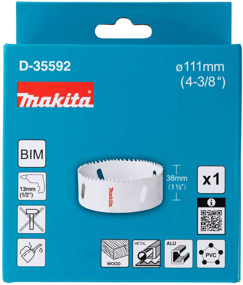 Makita HSS Bi-Metal grežimo karuna 111mm D-35592