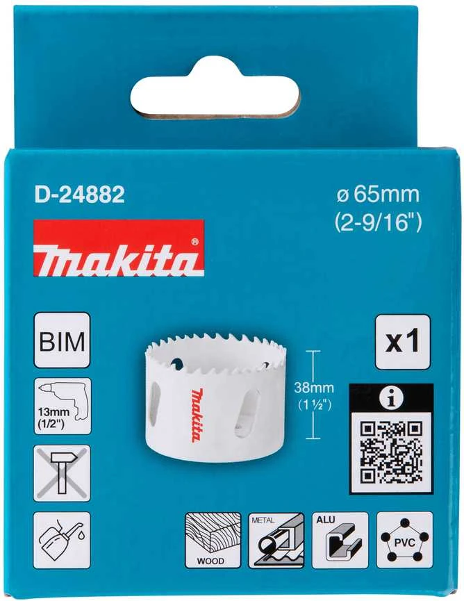 Makita HSS Bi-Metal grežimo karuna 65mm D-24882