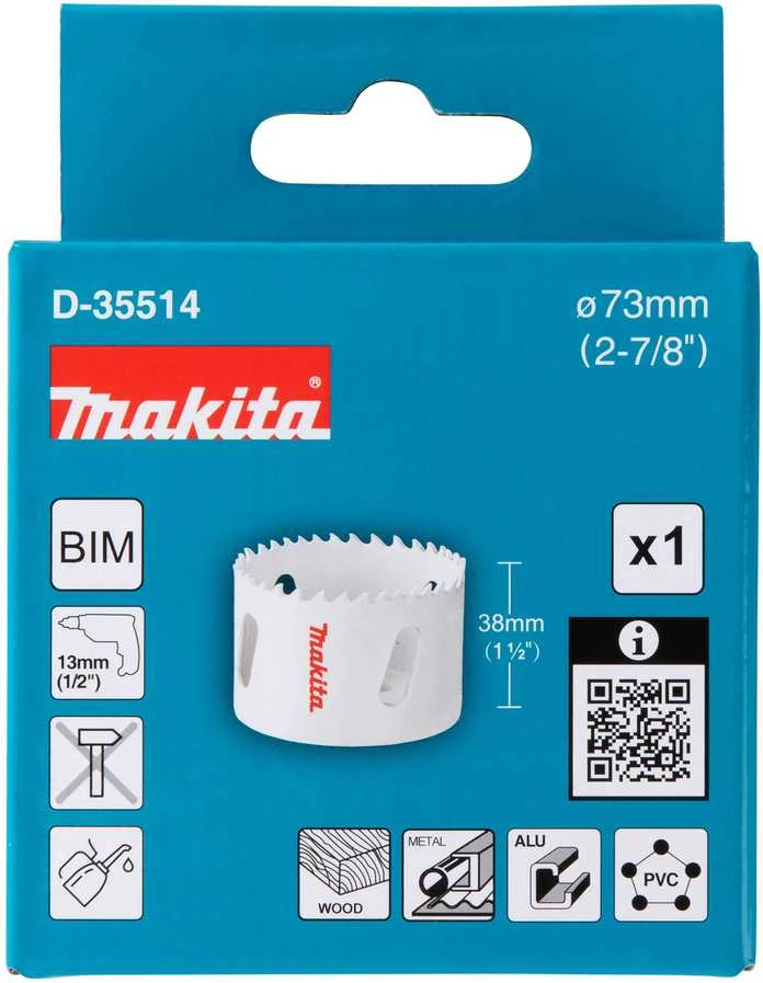 Makita HSS Bi-Metal grežimo karuna 73mm D-35514