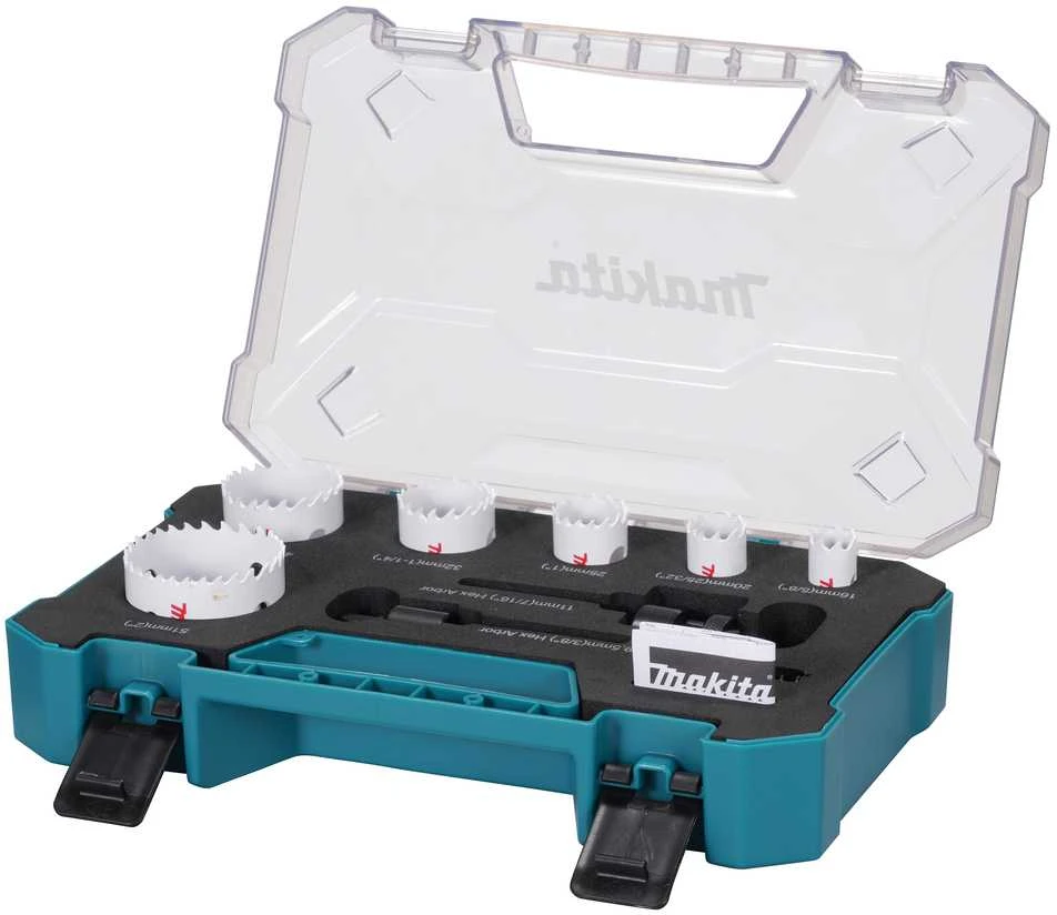 Grąžtas Makita HSS Bi-Metal gręžimo karūnų komplektas 9-dydžiai D-47123