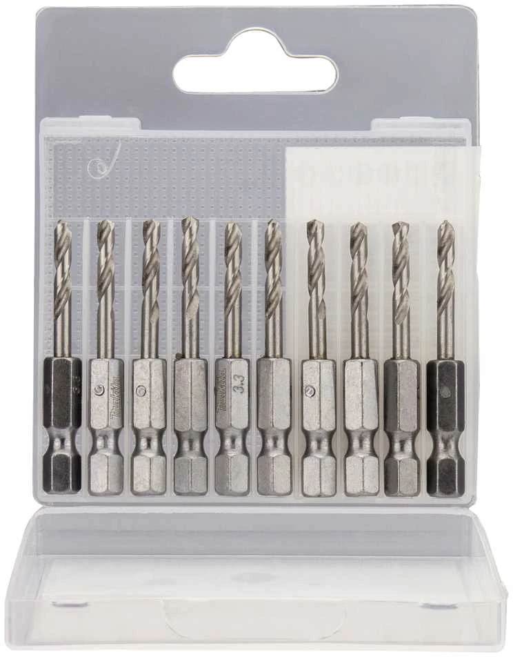 Makita HSS-G grąžtas metalui 3,3x50MM, 1/4". (10Vnt) B-56437