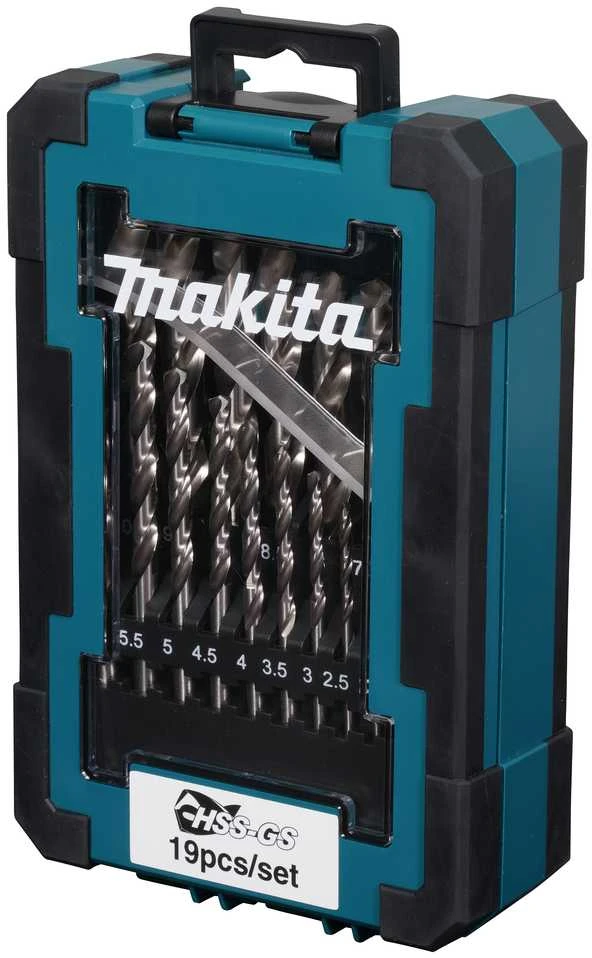 Grąžtas Makita HSS-GS metalo grąžtų rinkinys, 19 cnt (1-10mm) D-78352