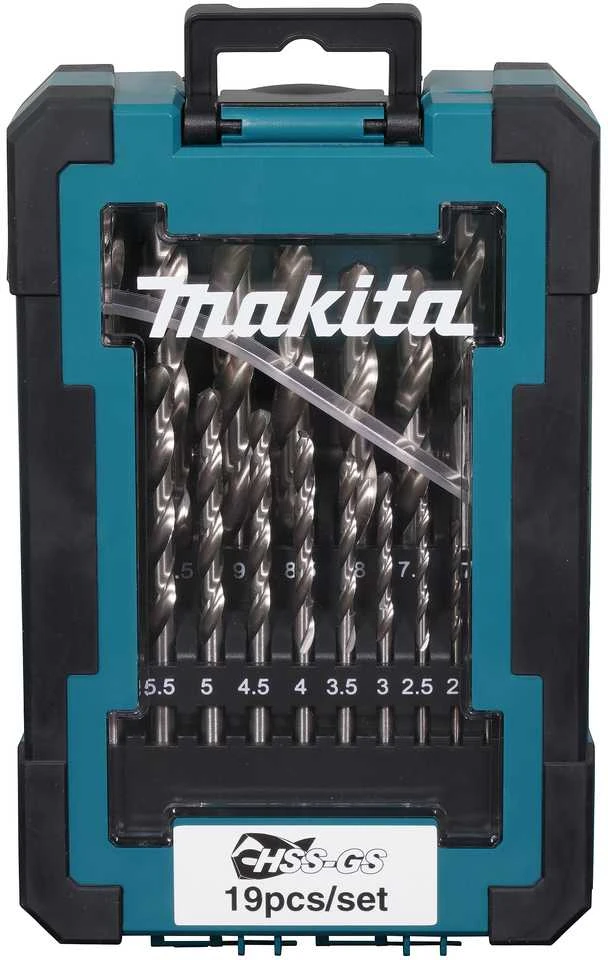 Grąžtas Makita HSS-GS metalo grąžtų rinkinys, 19 cnt (1-10mm) D-78352