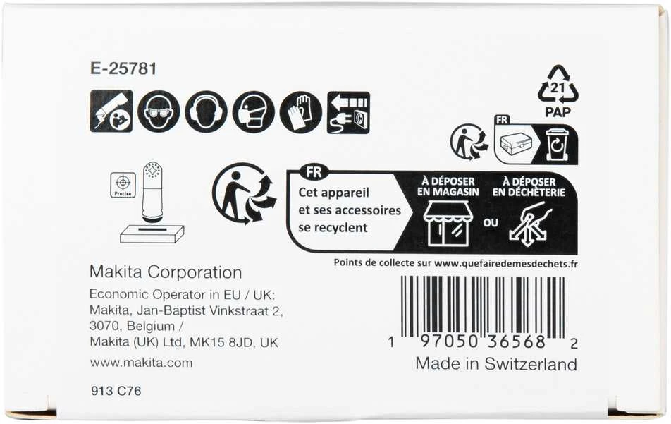 Makita Įgilinamieji pjovimo ašmenys 32mm TMA054; HCS, STARLOCK, medienai, 25 vnt. E-25781 TMA054; HCS, SL, Medis